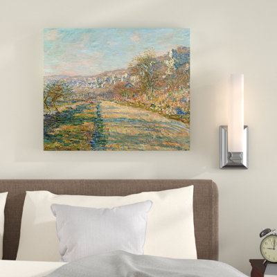 « parc monceau, paris », reproduction de peinture à l’huile sur toile tendue encadrée