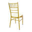 Chaise d'appoint empilable en métal or 18 po Chiavari-95274982