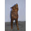 Navarrete Wolf Standing and Howling Life Size Bronze Statue - Size: 45"L x 15"W x 34"H.
