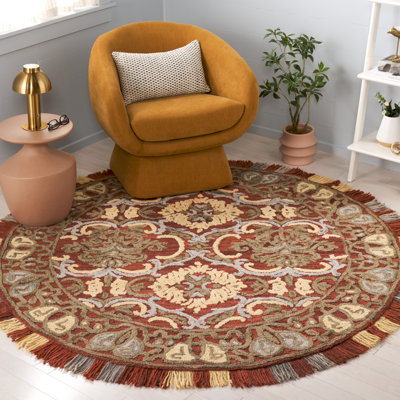 Tapis floral en laine / coton touffeté Blossom