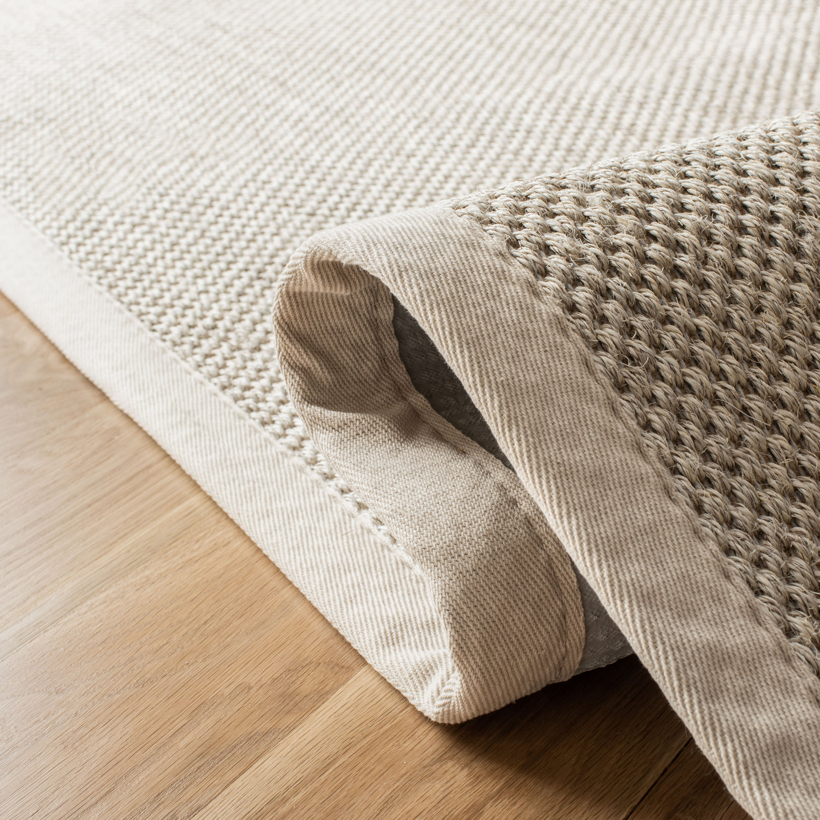 Torbin Marble Beige Jute Rug, Rectangle 5' x 7'