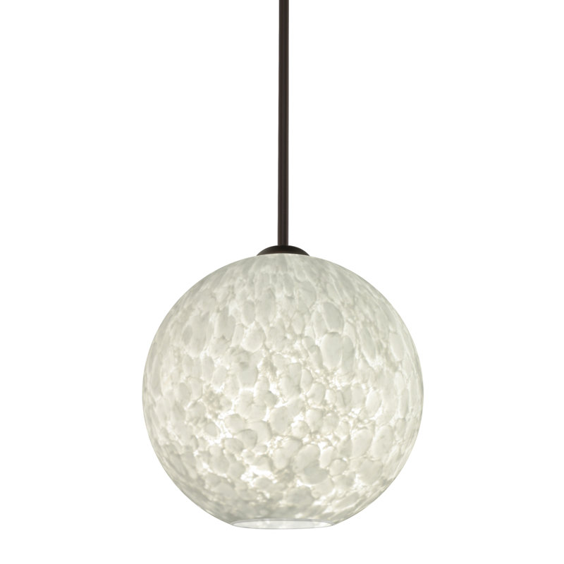 Luminaire sphère suspendu 1 lumières simple Speth, Bronze, H 11,5 po x l 11,75 po x P 11,75 po