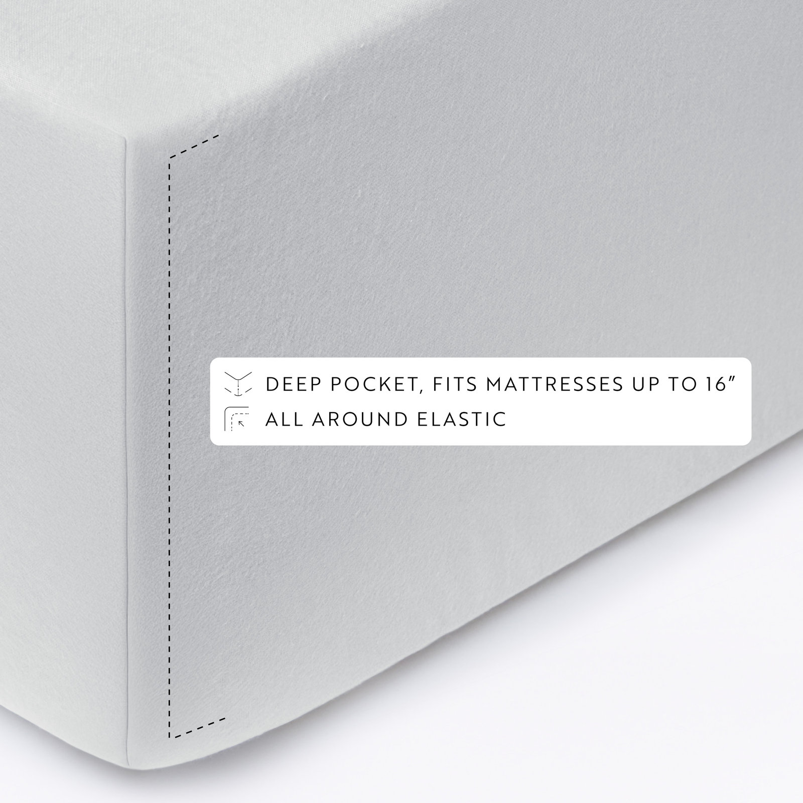 Rience Cotton Flannel Sheet Set, Full, Light Gray