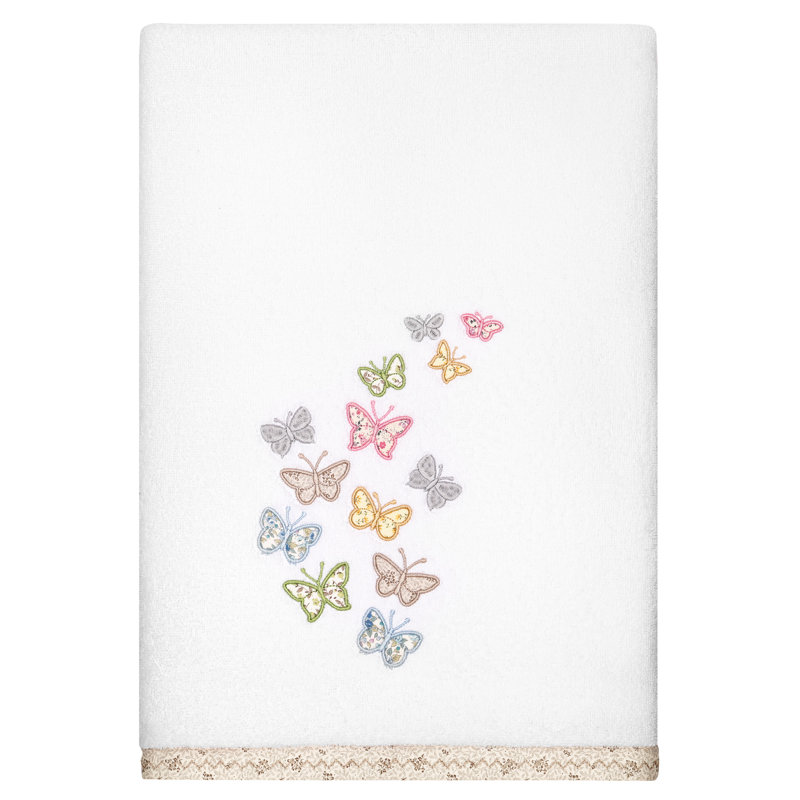 Ensemble de serviettes 100% coton turc, Blanc, Ensemble de serviettes 4 pièces