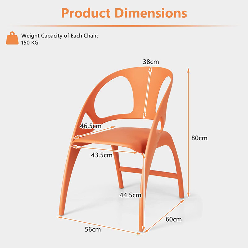 Adalgira Slat Back Folding Side Chair, Orange