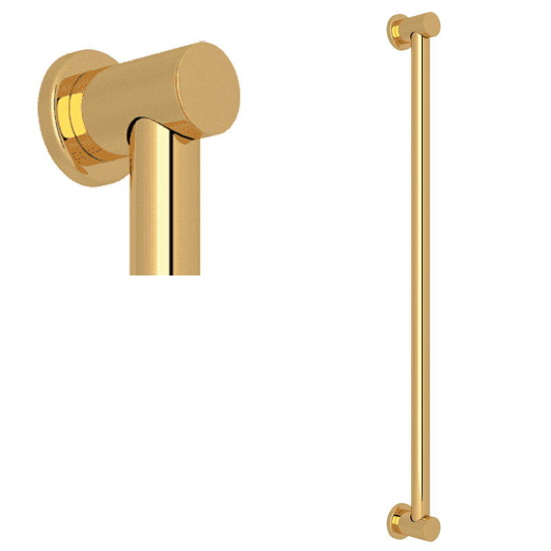 Lombardia 18" Grab Bar, Italian Brass, 36" W