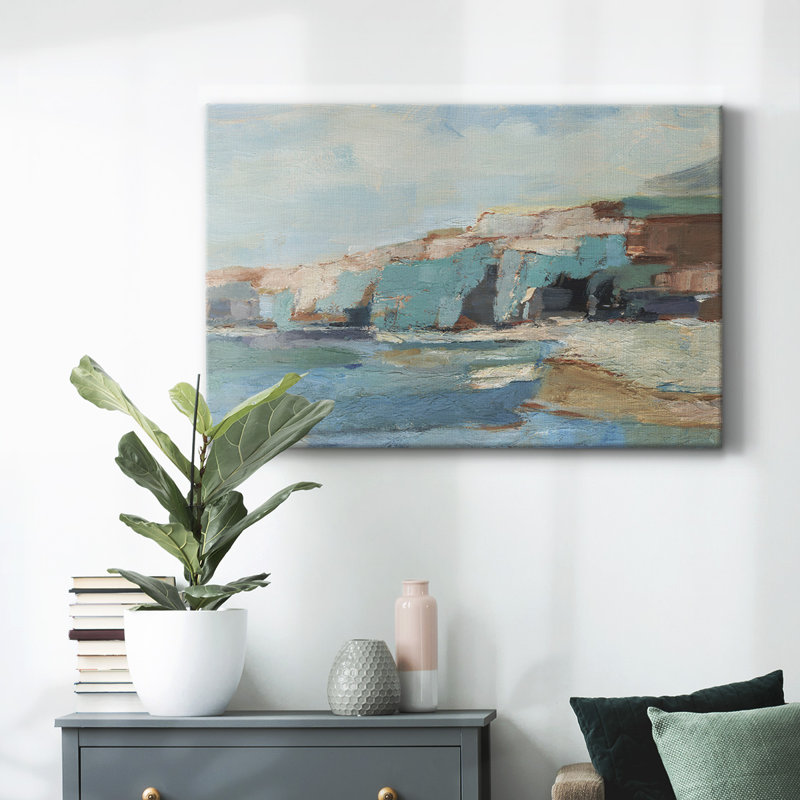 Toile tendue Turquoise Cliff Wall II-Gallery, H 8 po x l 12 po