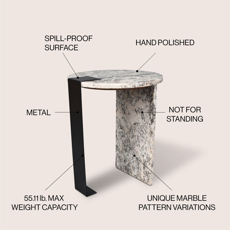 Devarsh 17" Contemporary Handmade Round End Table