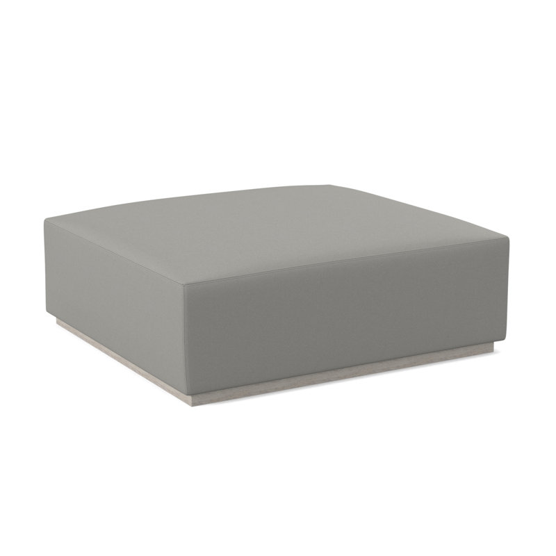 Club Square Ottoman, Bisque, Fizz Ivory 100% Polyester