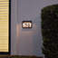 DIY Friendly Solar Address Plaque Light with Wall Mount and Ground stakes 