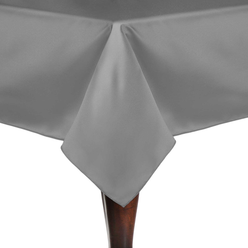 Ultimate Textile Rectangular Tablecloth, Pewter, 120" x 72", 5