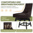 Upholstered Swivel Nailhead Trim Tufted Barstool with Solid Wood Frame (Set of 2)-1932704348