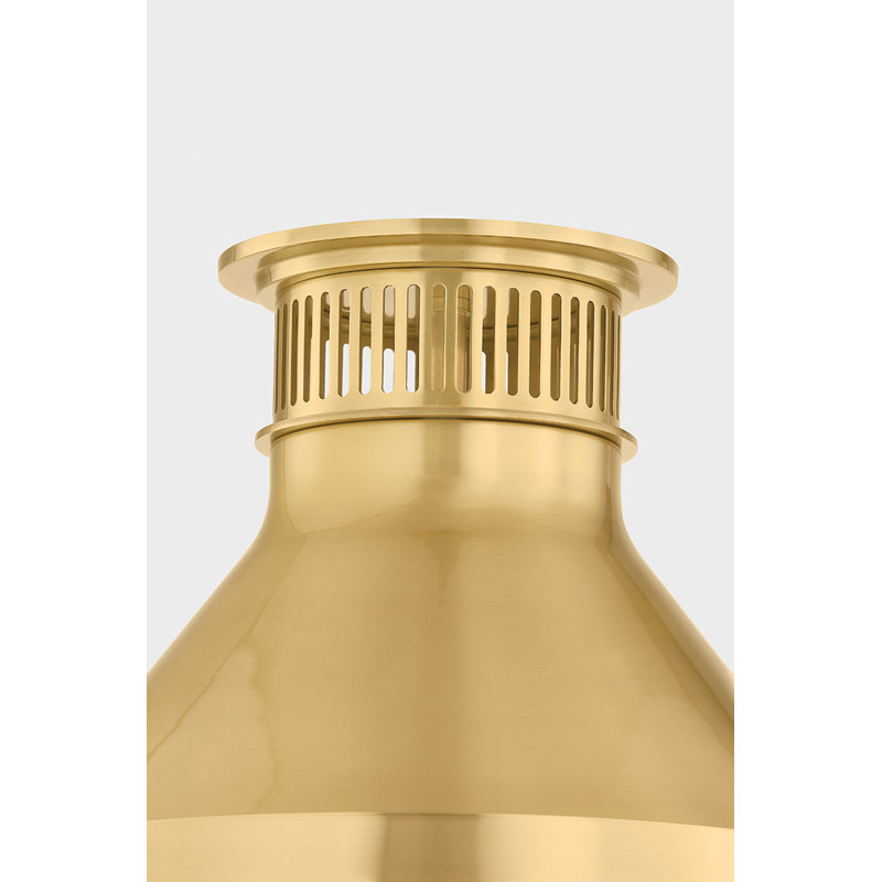 Highclere Flush Mount in Aged Brass by Mark D. Sikes, Gold, 9.75" H x 12.75" W x 12.75" D