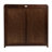 Decorative Solid Wood Accent Cabinet With Textured Geometric Doors - Modern Narrow Storage Cabinet For Entryway And Living Room - 33", Brown