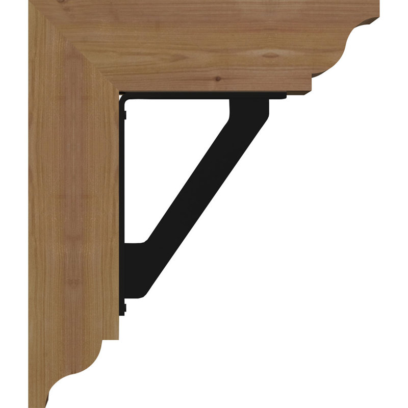 Support traditionnel en fer simple de 2 po d'épaisseur, H 14 po x P 11 1/2 po