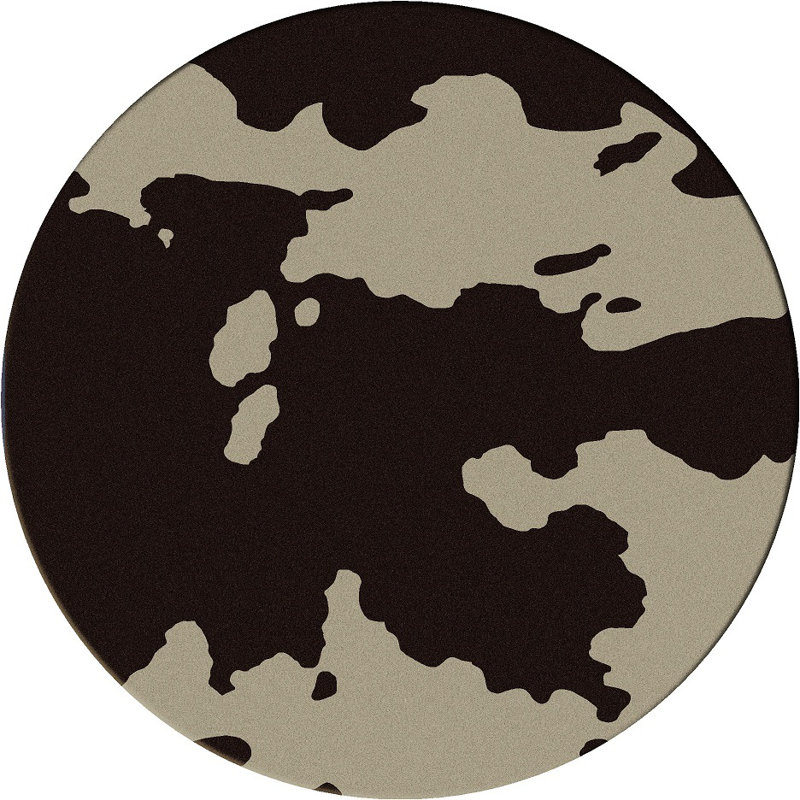 Noir/brun Tapis décoratif à imprimé animalier Arinze, Rectangle 3 pi 10 po x 5 pi 4 po