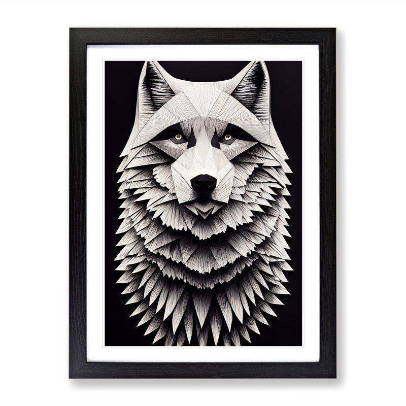 Royal Wolf - Framed Print, Black, 46cm H x 34cm W