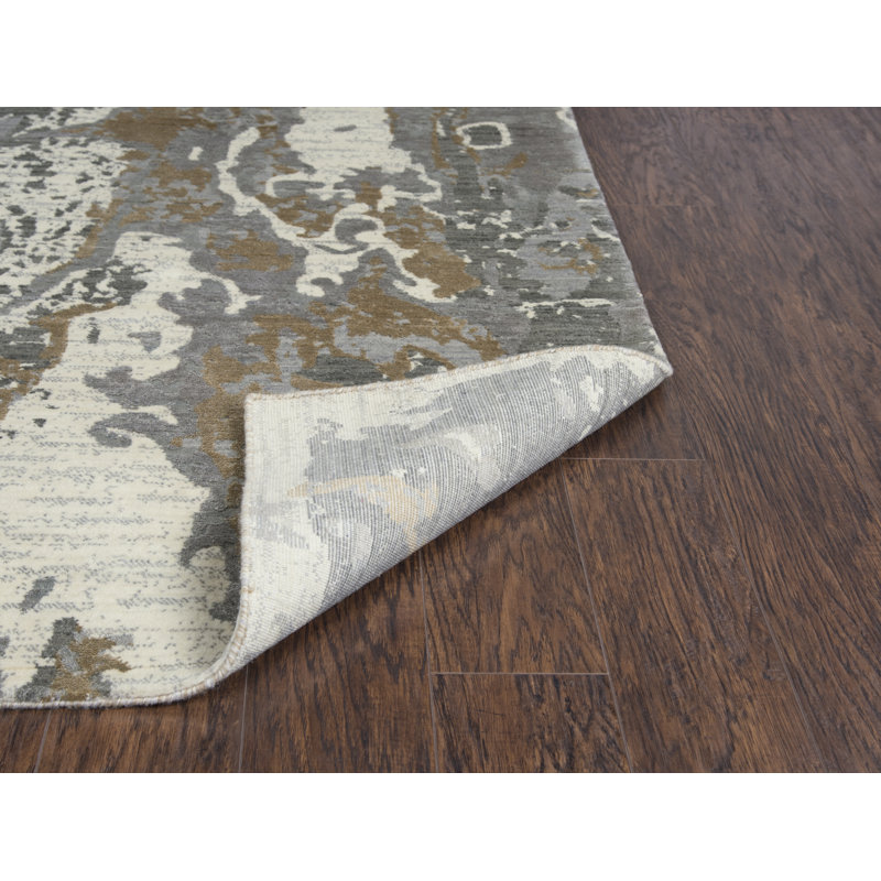 Tapis beige/brun/gris en laine Brumfield, Tapis de couloir 2 pi 6 po x 8 pi