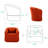 360-Degree Swivel Upholstered Armchair with Accent Pillow-367928027