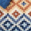 Tapis crocheté à la main à carreaux en laine Aalyah-1848935271