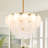 Brost 24" Elegant 8 - Light Dimmable Tiered Chandelier with Flower Glass Shades