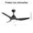 52 Inch Ceiling Fan With Light And 6-Speed Remote Control 3 ABS Fan Blades Black For Bredoom Patio-736416631