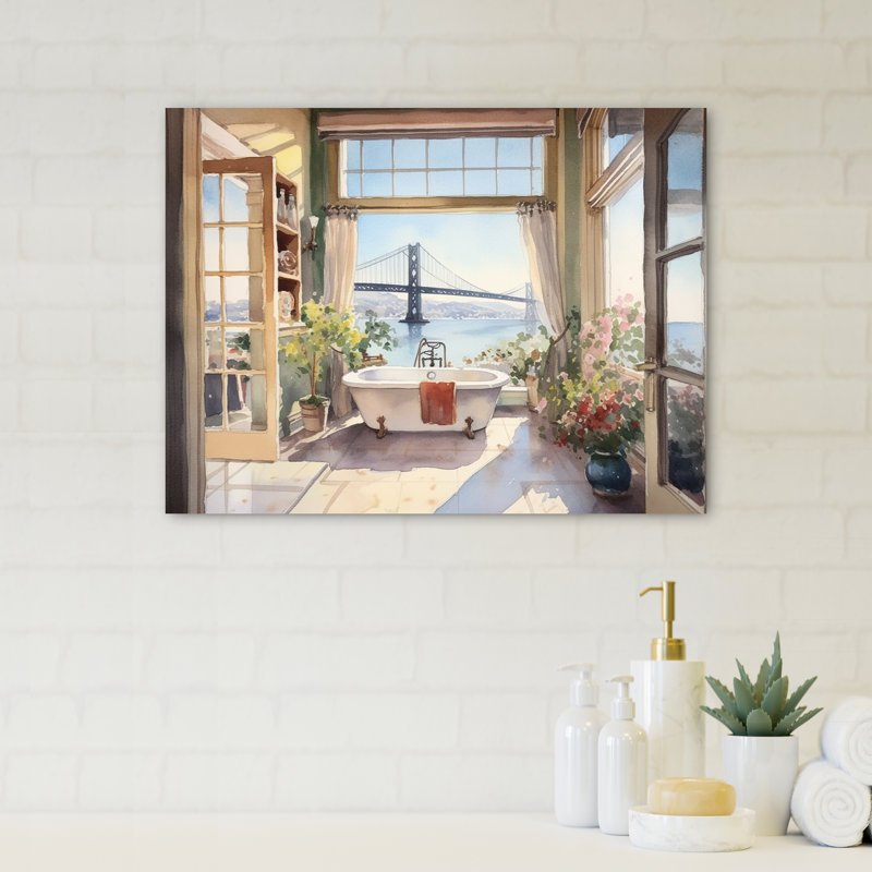 «Chessy Bathaign Bliss With A View of San Francisco II», reproduction sur toile, H 12 po x l 20 po x P 1 po
