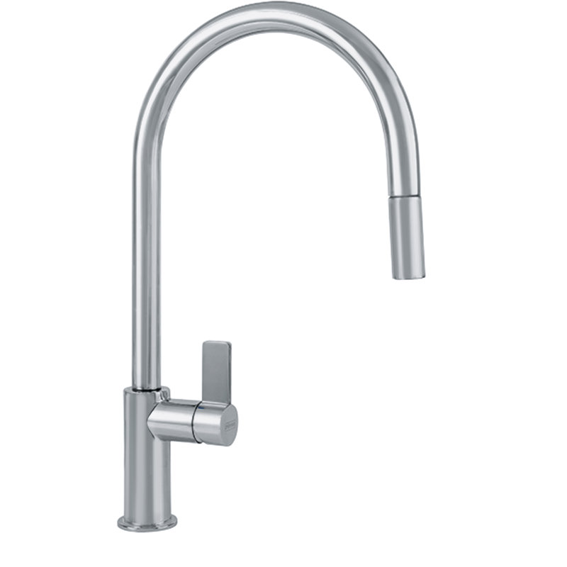 Ambient Pull Down Single Handle Kitchen Faucet with Handle, Satin Nickel