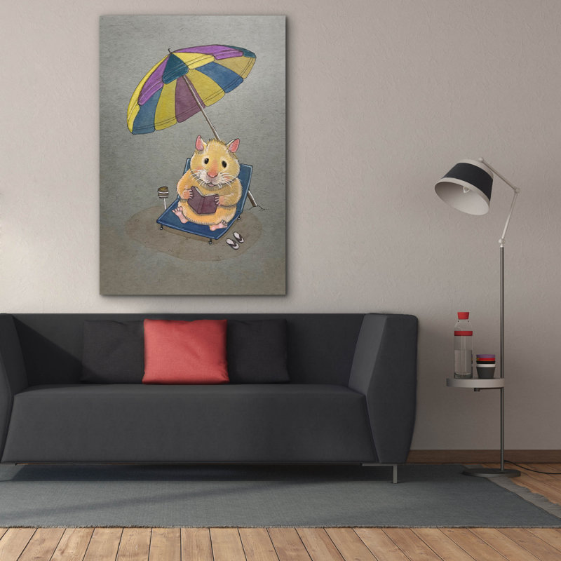 Toile épique Graffiti «Mouse Chill Time» par Bebe Keith, 40 po x 60 po