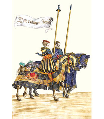 " German Knights In Horseback In Procession " by H. Burkmair