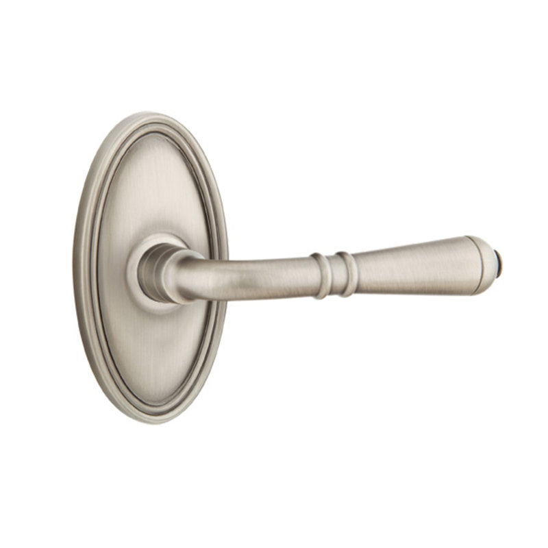 Faux levier de porte double avec rosette Turino, Droite, Nickel antique