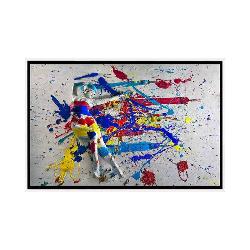 Impression, Pas de tapis, Toile blanche encadrée, H 40 po x l 60 po x P 1,5 po