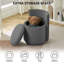 Fauteuil demi-tonneau pivotant rembourré avec rangement-1538664979-1510171286