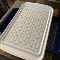 Tovolo Prep Serve Large Marinade Tray Set - White Tray with Stratus Blue Base