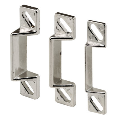 Prime-Line 1-11/16 in. Zinc Diecast Constructed Strike Plate Assortment for Use with Storm Door and Screen Door Latching Hardware