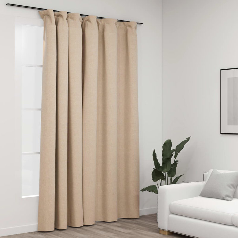 Chaaya Blackout Curtain Single Panel, Beige