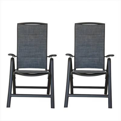 Chaises longues pliantes réglables avec siège rembourré Ishman