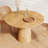 Finnerty Circular Dining Table with Wooden Base-110480662-111786370