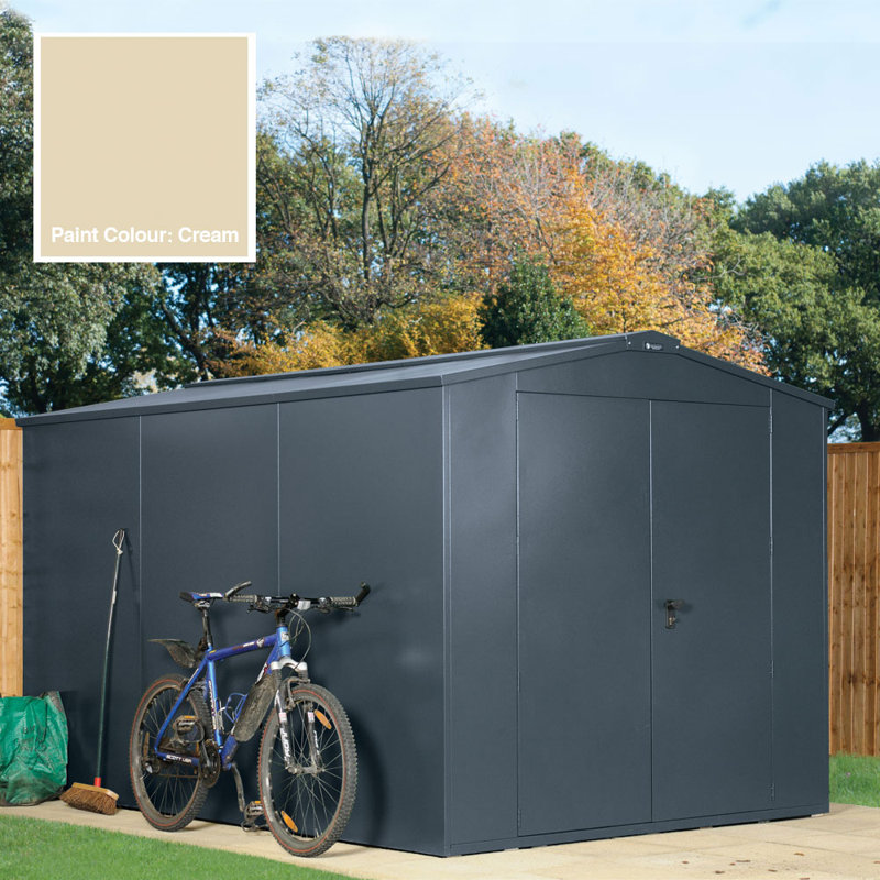 Gladiator 7 ft. W x 11 ft. D Apex Metal Shed, Ivory