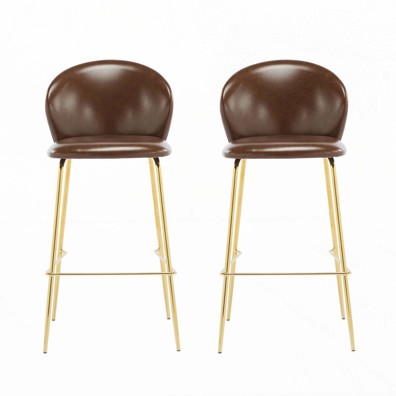 Tabouret de bar rembourré en métal