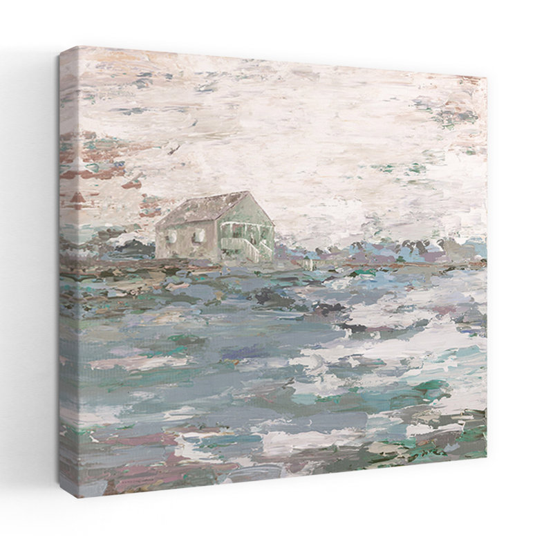Home On The Range Abstract Contemporary Landscape Architecture Art, H 18 po x l 18 po