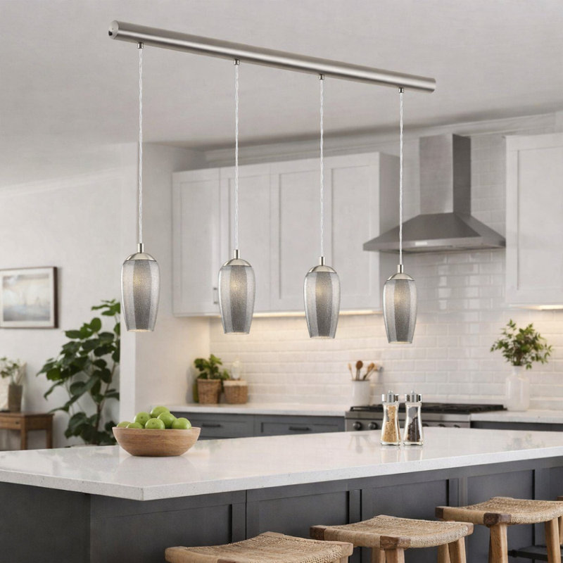 Zebediah 4 - Light LED Kitchen Island Pendant