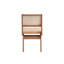Chaise d'appoint en rotin et finition naturelle Velentina (excluant la table)