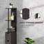 Armoire de rangement pour salle de bain de 54 po de hauteur, tour à linge autoportante avec tablette à 2 niveaux et tiroirs, organisateur de plancher étroit, brun