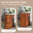 Solid Wood End Table with 2 Storage Drawers, No Assembly Required-194745022