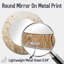 Beige Wildflowers Garden Whispers - miroir mural rond Boho, impression métallique-1958620076
