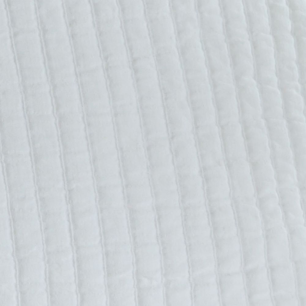 Hudson Stripe Cotton Blend Sham Set, Euro, White