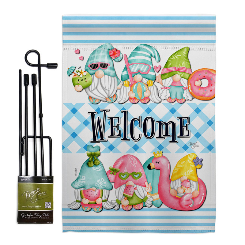 Double Sided 18.5'' H x 13'' W Polyester Flag Set