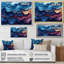 "Chromat Dance Blue Biomorphism I - Abstract Minimalisme", art mural-2129037498-2129037499-2129038144