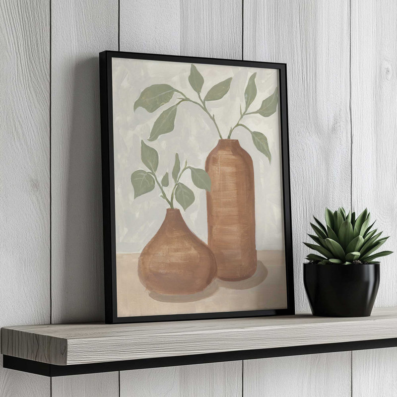«Terra Cotta Twins» par Dogwood, L 24 po x H 32 po, Brun, Impression encadrée